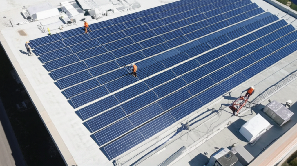 Commercial solar installation
